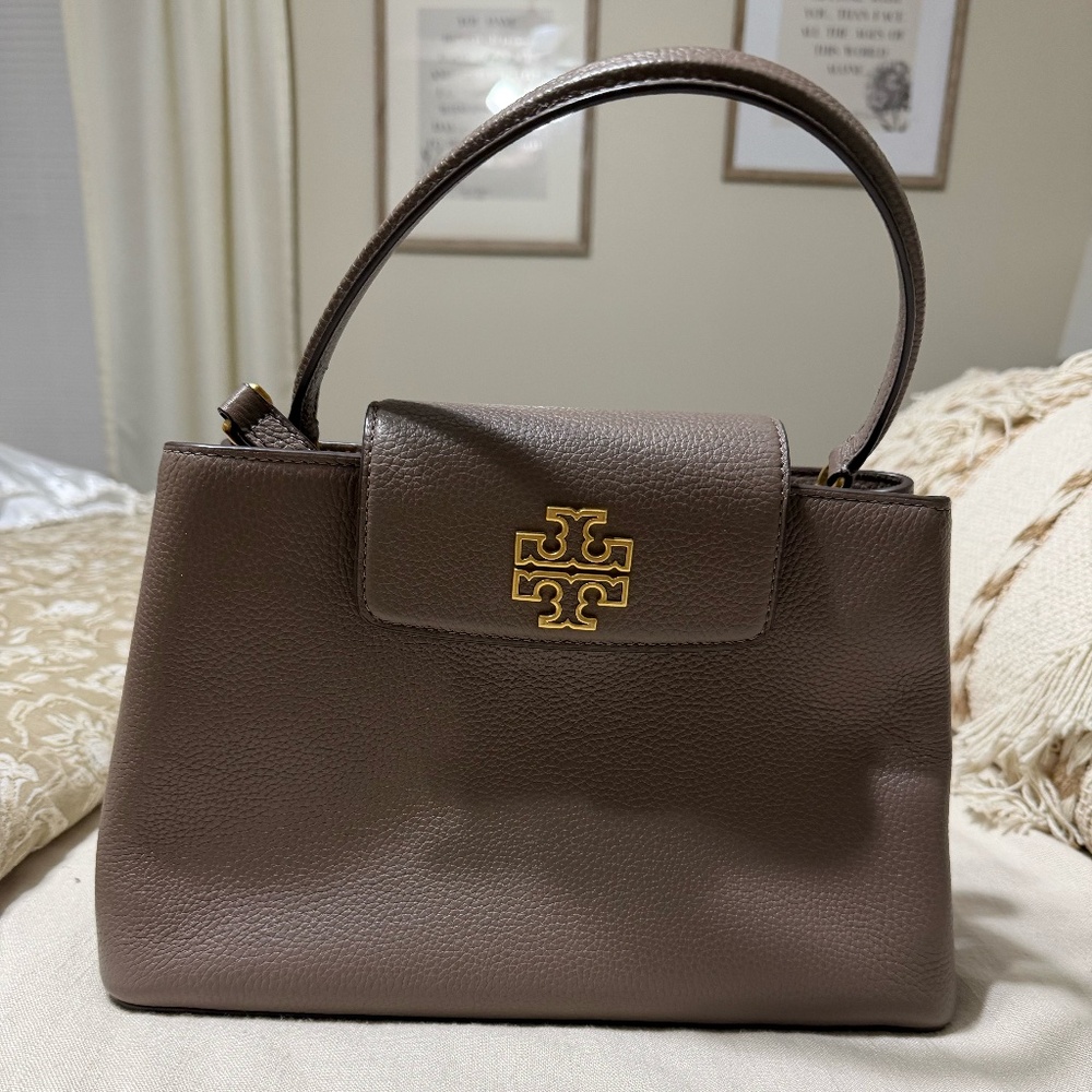 Tory Burch Britten Satchel in Portobello